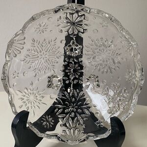 MIKASA Clear Glass Holiday Snowflake Bowl